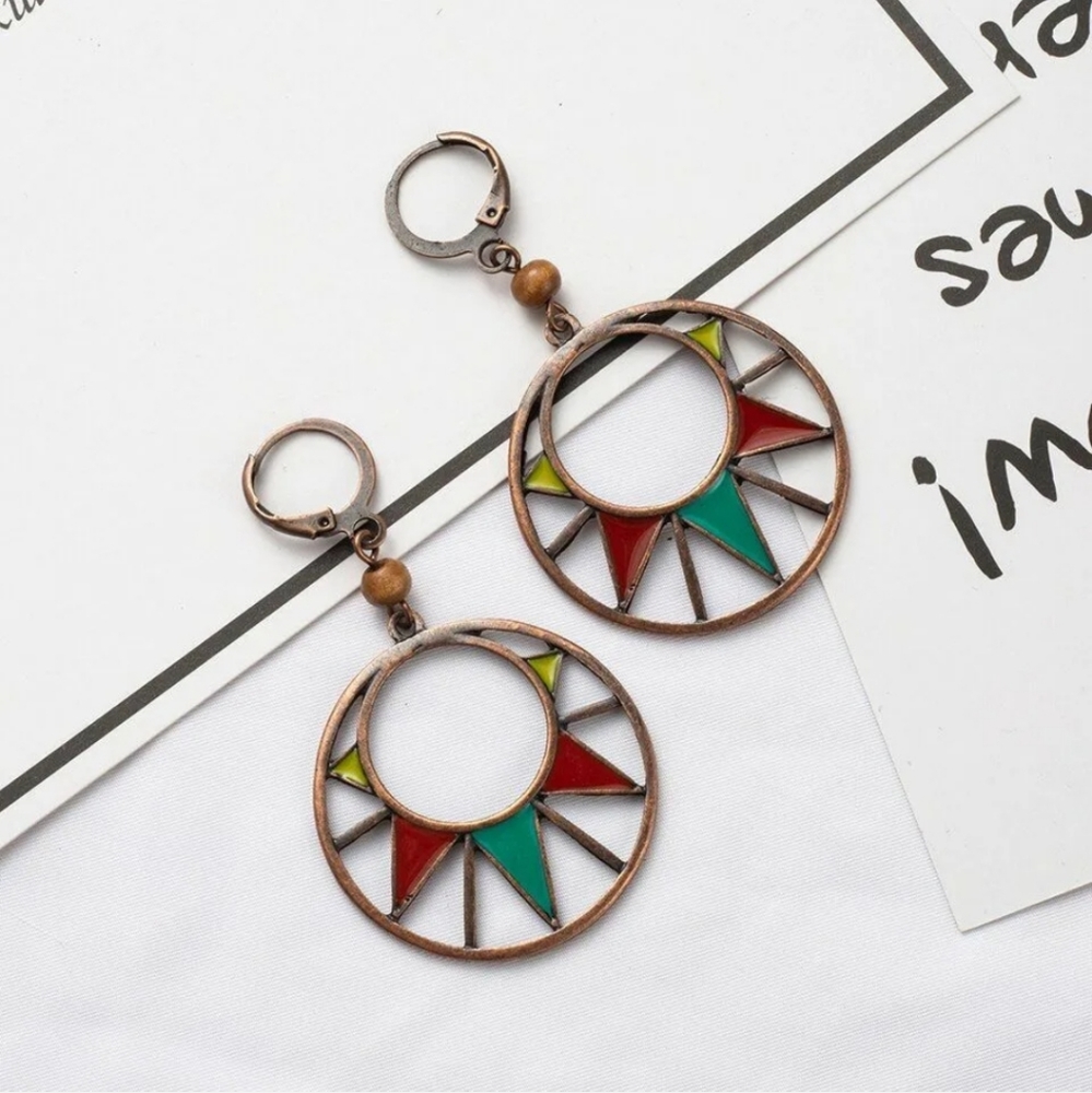 Vintage Boho Ethnic Earrings - Picture 4 of 4